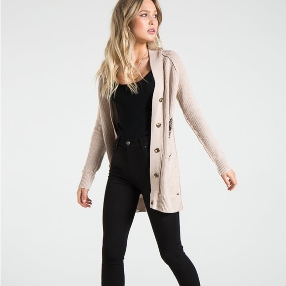 N: PHILANTHROPY Milan Distressed Button Front Cardigan - Picture 2 of 9